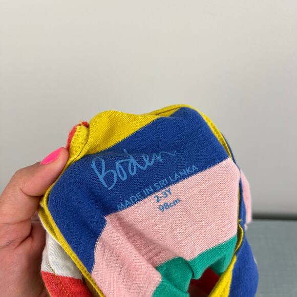 Mini Boden Knot Back Race Back Tank Multi Stripe 2-3 - Picture 3 of 5